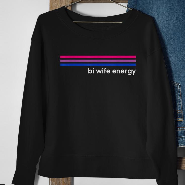 Bi Wife Energy Bisexual Pride Flag Bisexuality Lgbtq V2 Sweatshirt Gifts for Old Women