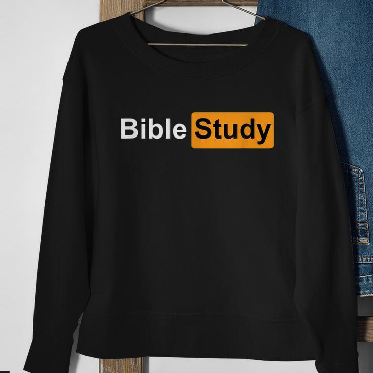 Bible Study Hub Logo Funny Sarcastic Adult Humor Sweatshirt Gifts for Old Women