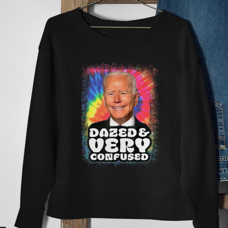 Biden Dazed And Very Confused Tie Dye Funny Tshirt Sweatshirt Gifts for Old Women