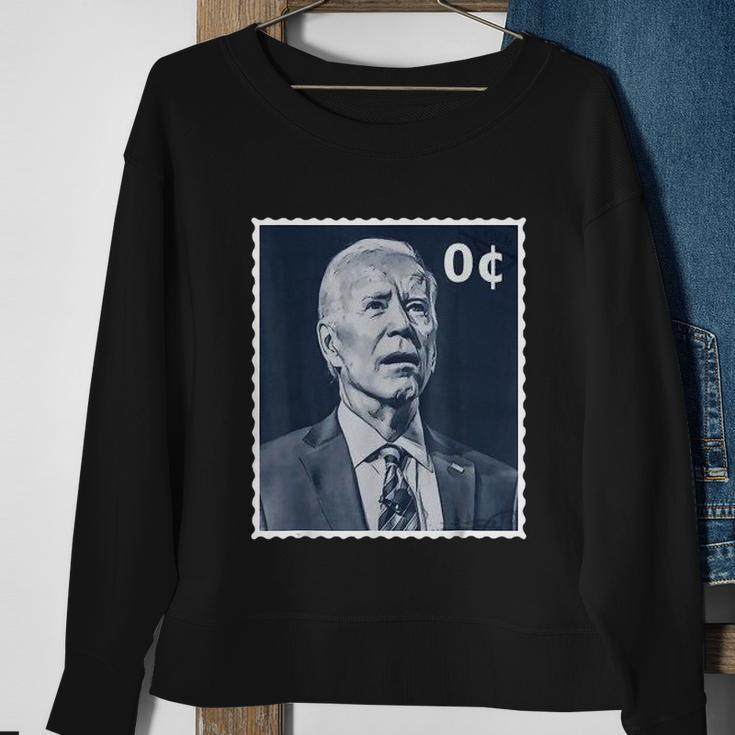 Biden Zero Cents Stamp 0 President Joe Biden Sweatshirt Gifts for Old Women