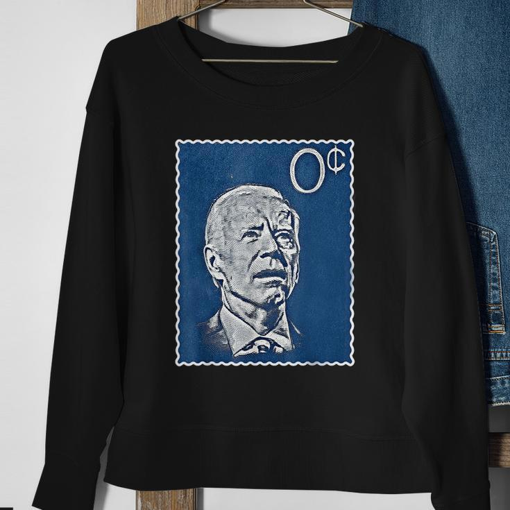 Biden Zero Cents Stamp 0 President Joe Tshirt Sweatshirt Gifts for Old Women