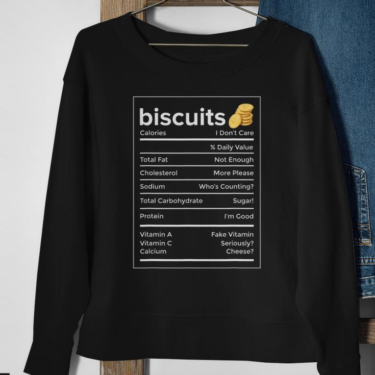 Biscuits Nutrition Facts Funny Thanksgiving Christmas Sweatshirt Gifts for Old Women