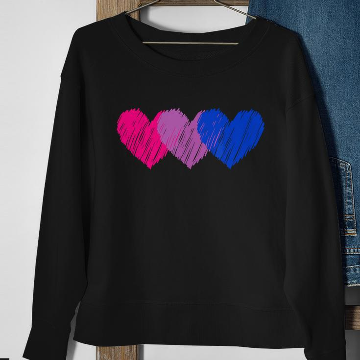 Bisexual Heart Bisexuality Bi Love Flag Lgbtq Pride Sweatshirt Gifts for Old Women