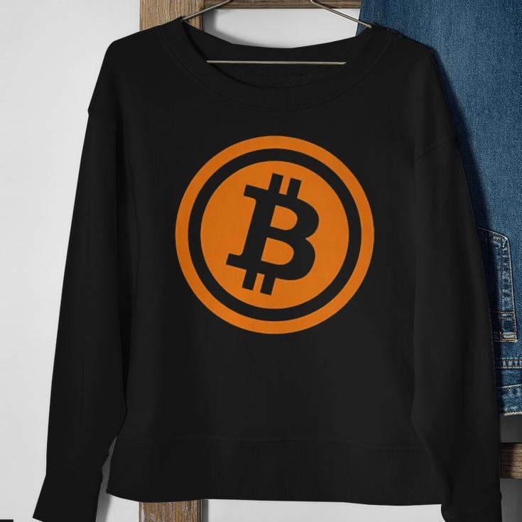 Bitcoin Logo Emblem Cryptocurrency Blockchains Bitcoin Sweatshirt Gifts for Old Women