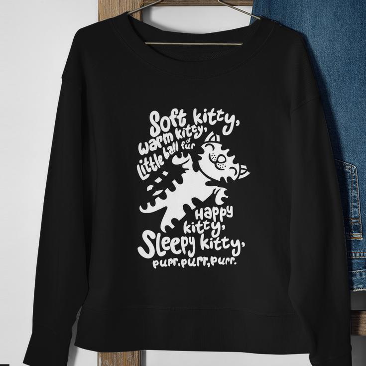 Black Soft Kitty Funny V2 Sweatshirt Gifts for Old Women