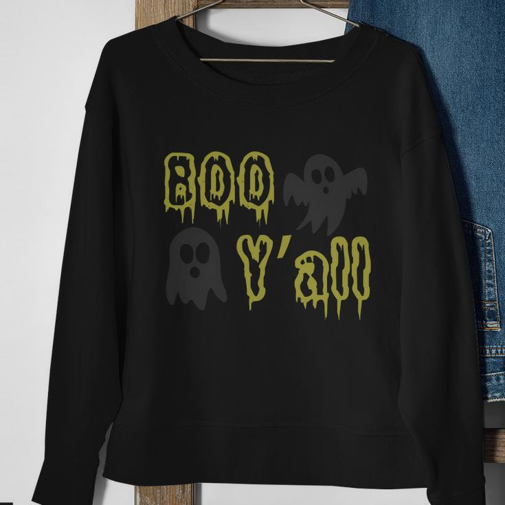 Boo Yall Ghost Boo Halloween Quote Sweatshirt Gifts for Old Women