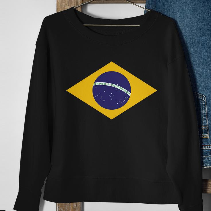 Brazil National Flag Sweatshirt Gifts for Old Women