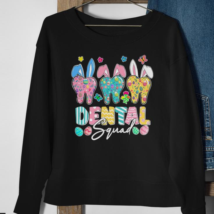 Bunny Ears Cute Tooth Dental Squad Dentist Easter Day Sweatshirt Gifts for Old Women