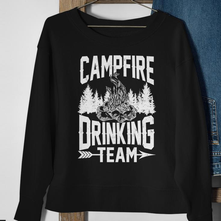 Campfire Drinking Team Sweatshirt Gifts for Old Women