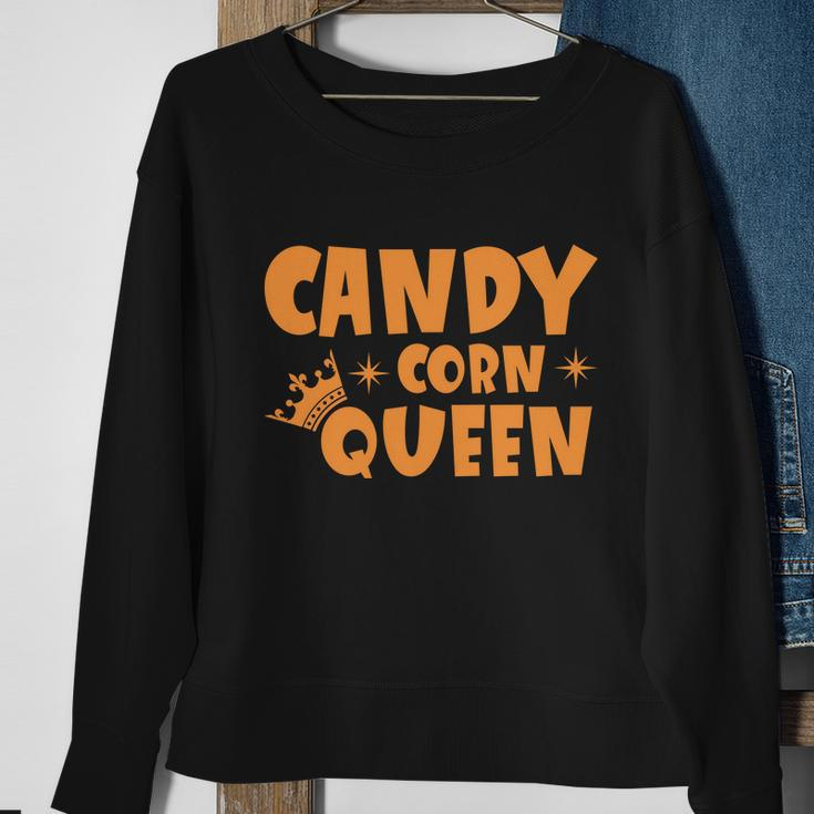 Candy Corn Queen Halloween Quote V3 Sweatshirt Gifts for Old Women