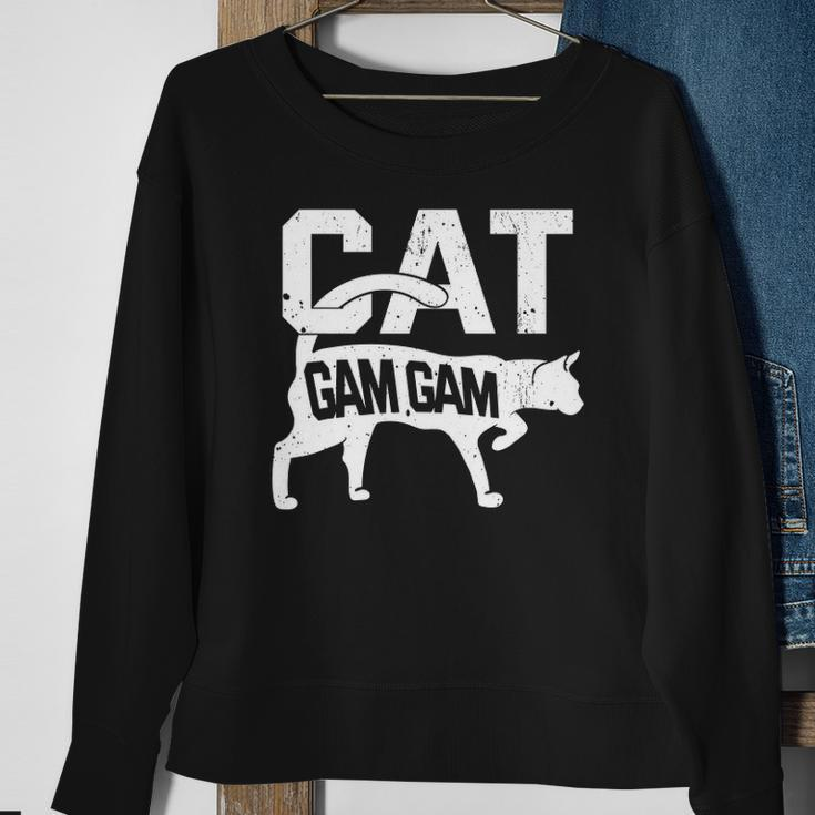 Cat Gam Gam Kitten Pet Owner Meow Sweatshirt Gifts for Old Women