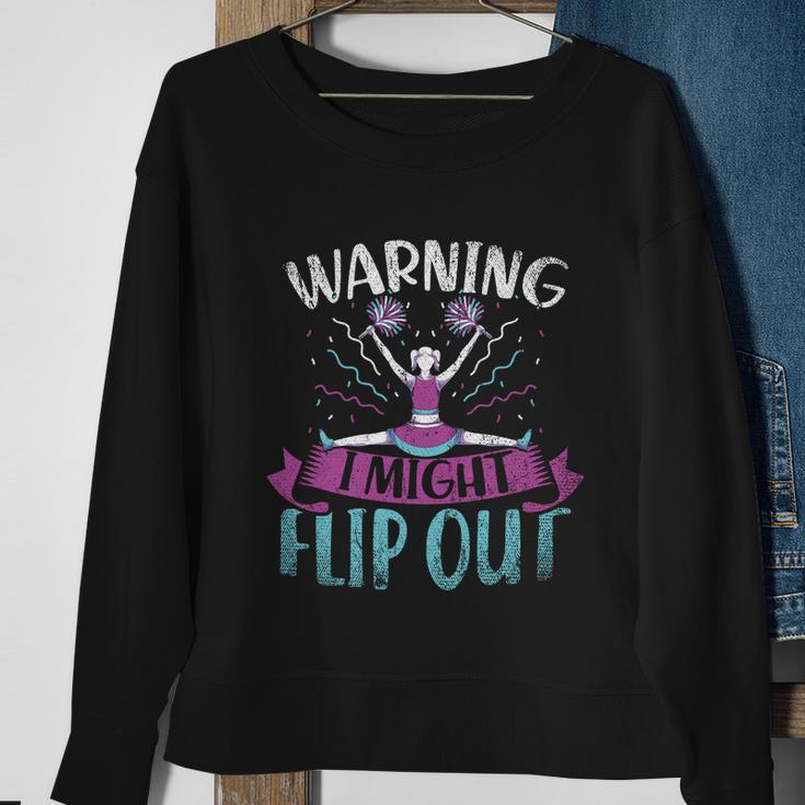 Cheering Practice Cheerleading Flip Funny Cheerleader Gift Sweatshirt Gifts for Old Women