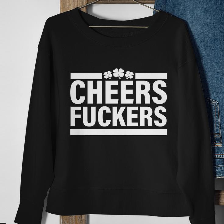 Cheers Fuckers Shamrock Sweatshirt Gifts for Old Women