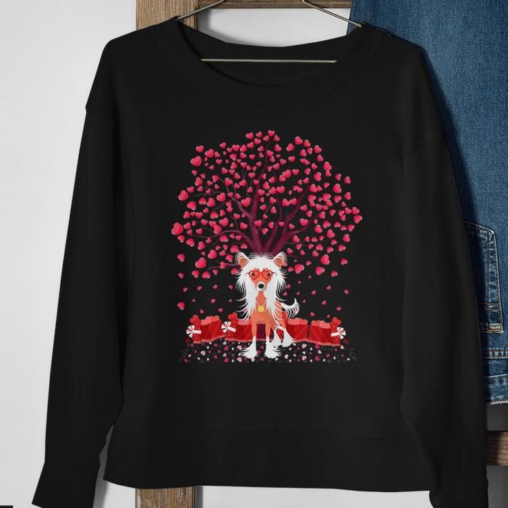 Chinese Crested Dog Lover Chinese Crested Valentine&8217S Day Sweatshirt Gifts for Old Women