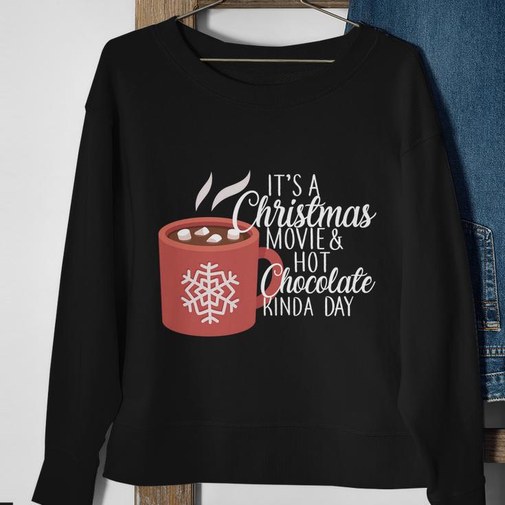 Christmas Movie And Hot Chocolate Sweatshirt Gifts for Old Women