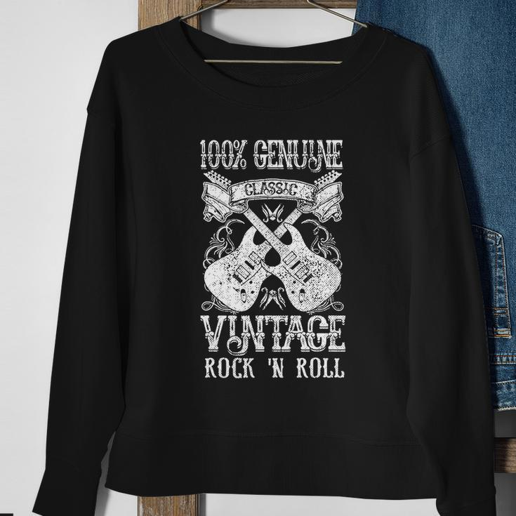 Classic Vintage Rock N Roll Funny Music Guitars Gift Sweatshirt Gifts for Old Women