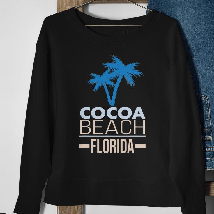 Cocoa Beach Florida Palm Tree Sweatshirt Gifts for Old Women