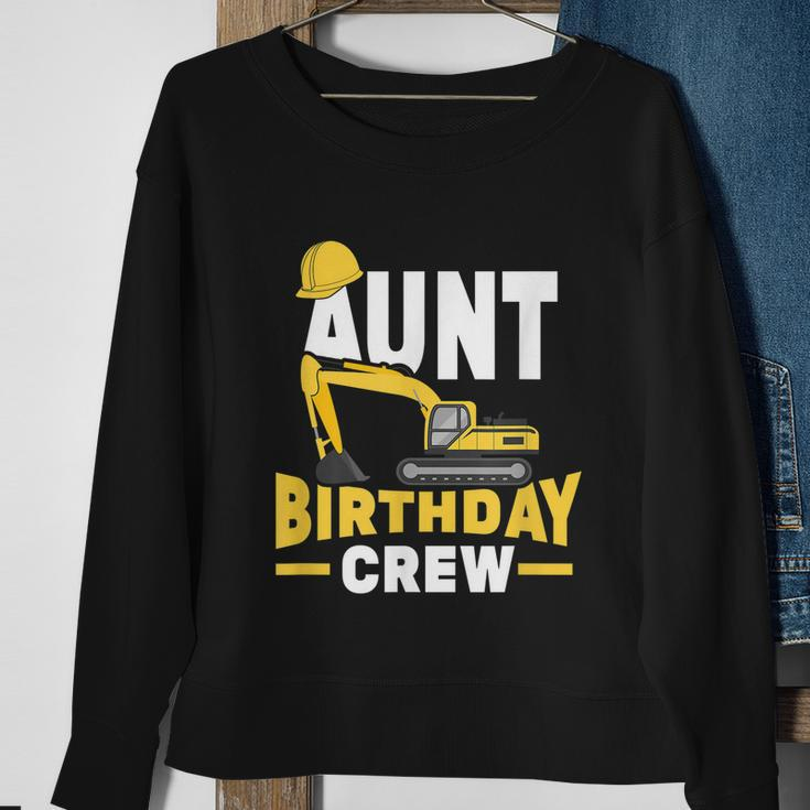 Construction Birthday Party Digger Aunt Birthday Crew Graphic Design Printed Casual Daily Basic Sweatshirt Gifts for Old Women