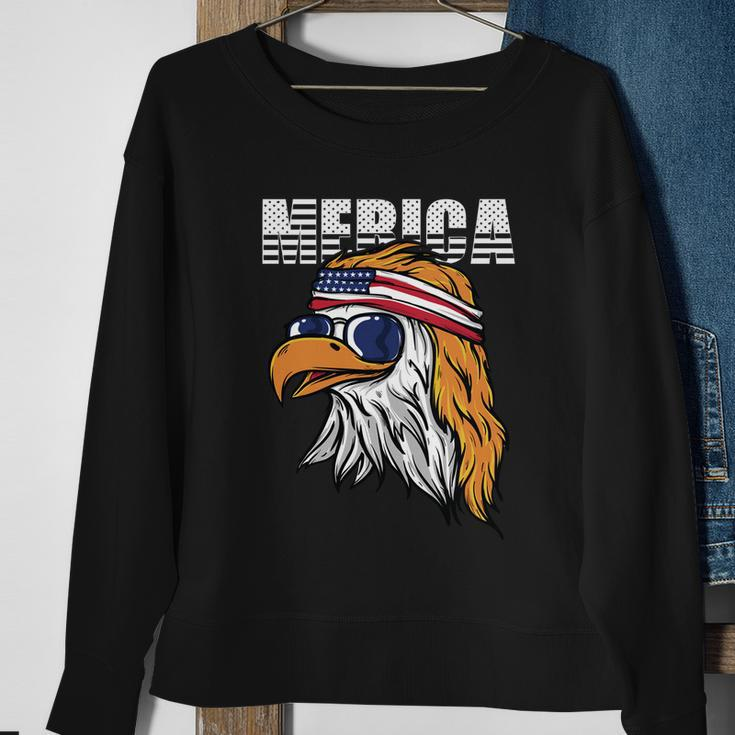 Cool Merica Eagle Mullet Usa 4Th Of July Gift Sweatshirt Gifts for Old Women