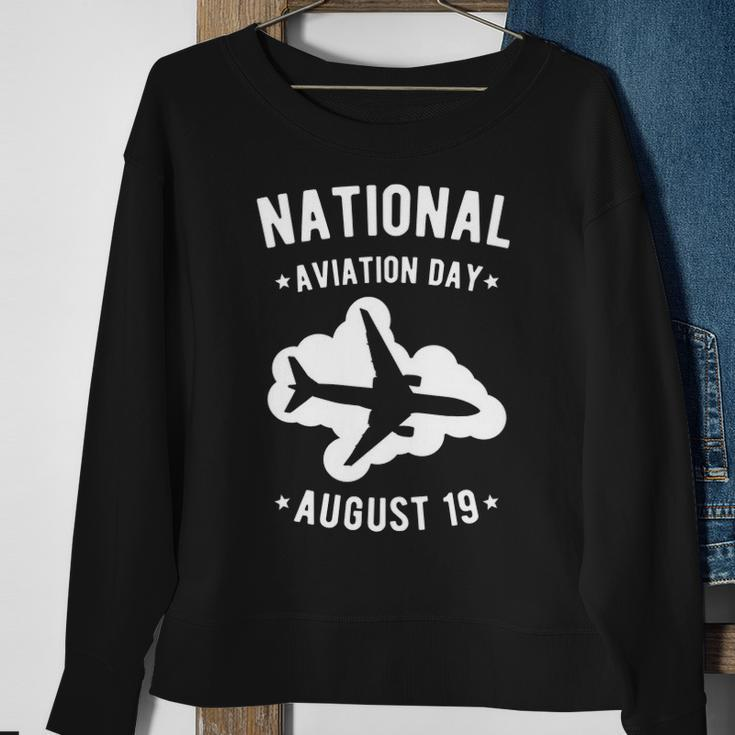 Cool Public Holidays Shirt - Flight Airplane Print Tee Gift Sweatshirt Gifts for Old Women