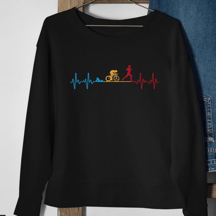 Cool Triathlon Art For Men Women Triathlete Endurance Sport Sweatshirt Gifts for Old Women