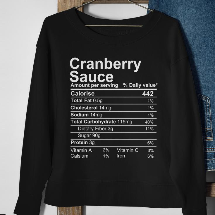 Cranberry Sauce Nutrition Facts Label Sweatshirt Gifts for Old Women