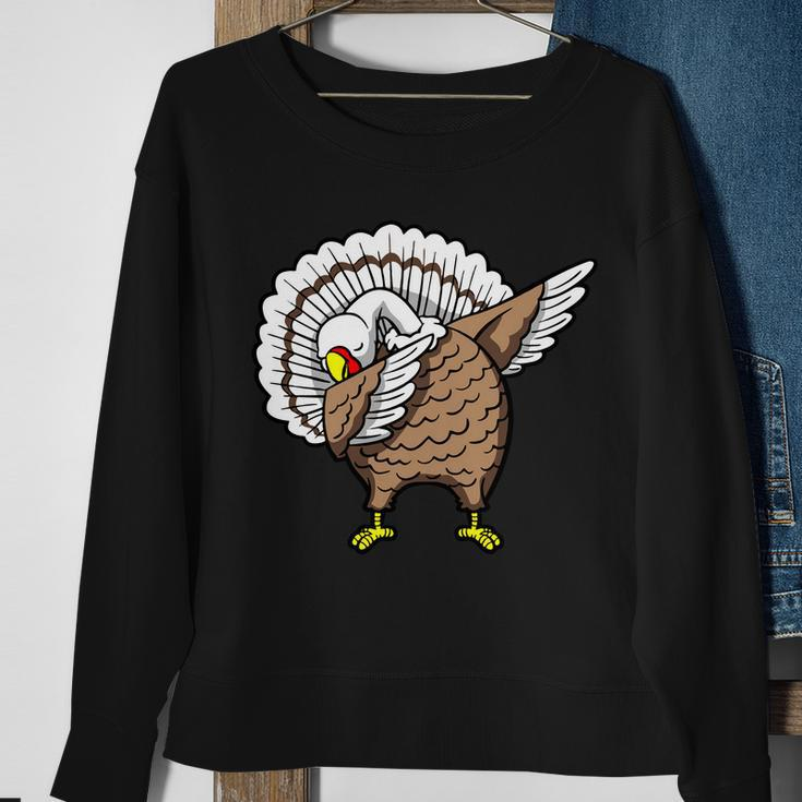 Dabbing Turkey Funny Thanksgiving Day Tshirt Sweatshirt Gifts for Old Women