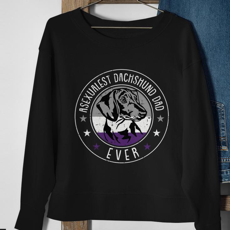 Dachshund Dad Lgbtgreat Giftq Asexual Ace Pride Doxie Dog Lover Ally Gift Sweatshirt Gifts for Old Women