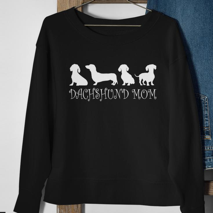 Dachshund Mom Wiener Doxie Mom Cute Doxie Graphic Dog Lover Gift V4 Sweatshirt Gifts for Old Women