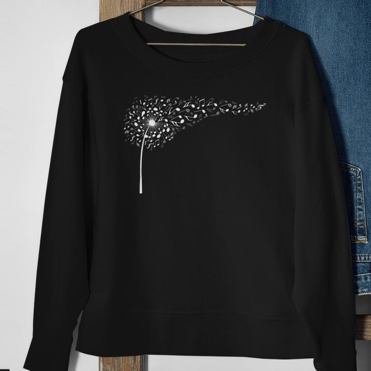 Dandelion Blowing Music Notes Cute Christmas Gift Sweatshirt Gifts for Old Women