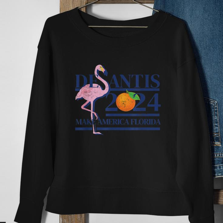 Desantis 2024 Make America Florida Flamingo Election Tshirt Sweatshirt Gifts for Old Women