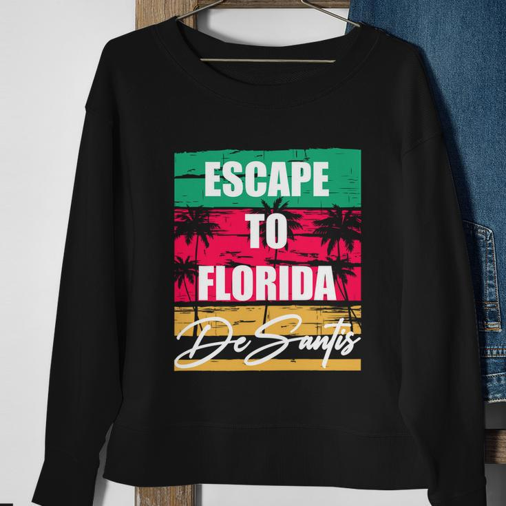 Desantis Escape To Florida Gift Sweatshirt Gifts for Old Women