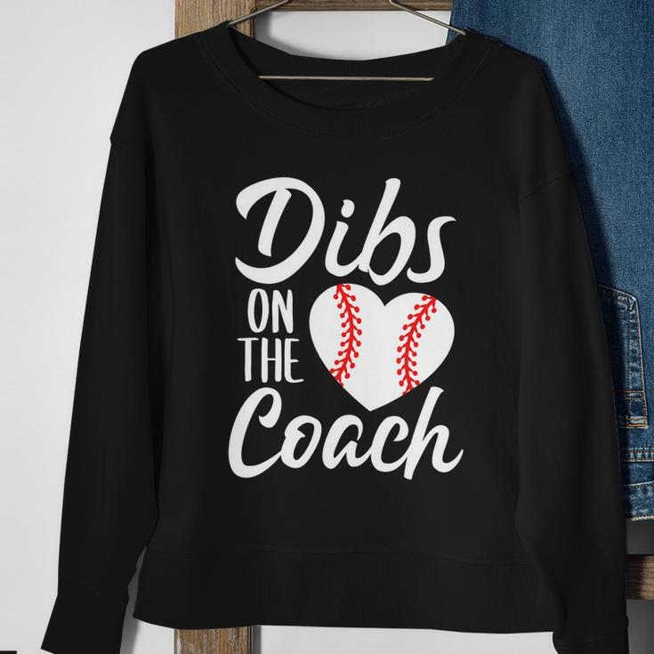 Dibs On The Coach Funny Baseball Heart Cute Mothers Day Tshirt Sweatshirt Gifts for Old Women