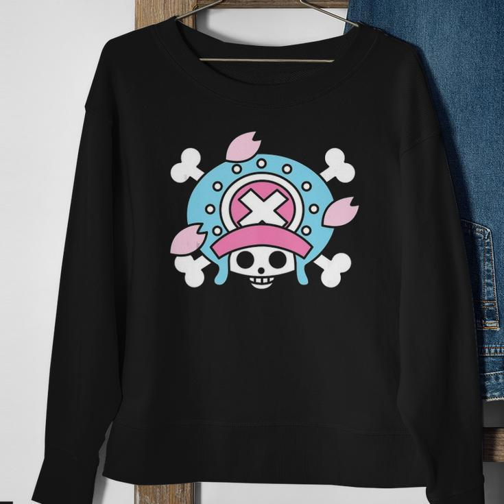 Doctor Reindeer Chop Cotton Candy Pirate Flag Jolly Roger Sweatshirt Gifts for Old Women