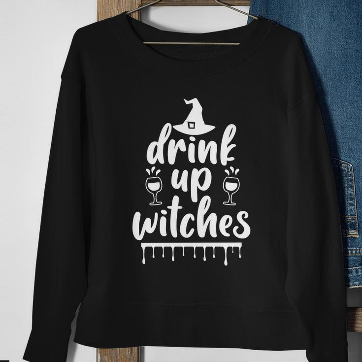 Drink Up Witches Halloween Quote V6 Sweatshirt Gifts for Old Women