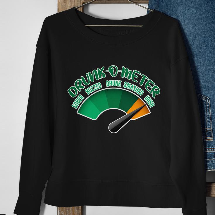 Drunk O Meter Sober Buzzed Smashed Irish Sweatshirt Gifts for Old Women