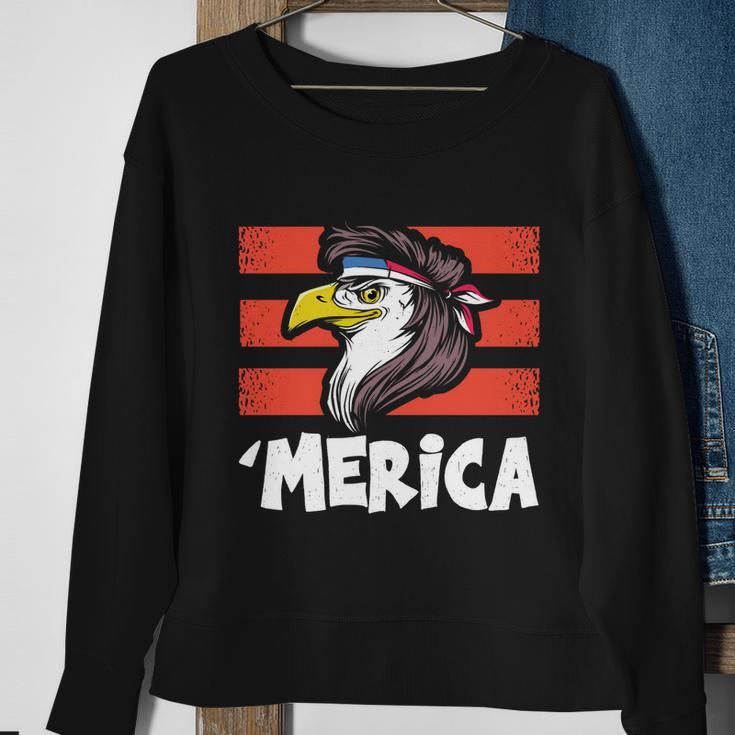 Eagle Mullet 4Th Of July 2021Gift Usa American Flag Merica Cool Gift Sweatshirt Gifts for Old Women