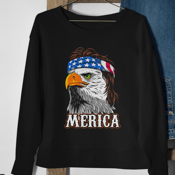 Eagle Mullet 4Th Of July Cool Gift Usa American Flag Merica Gift Sweatshirt Gifts for Old Women