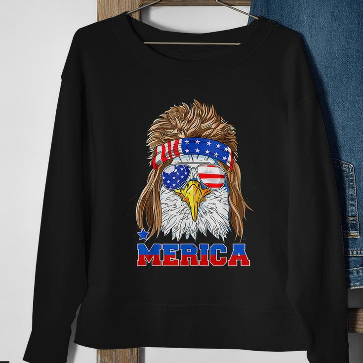 Eagle Mullet Merica Shirt Men 4Th Of July American Flag Usa Sweatshirt Gifts for Old Women