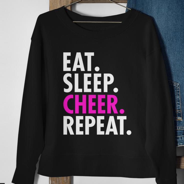 Eat Sleep Cheer Repeat Cheerleading Girls Women Gift Cute Great Gift Sweatshirt Gifts for Old Women