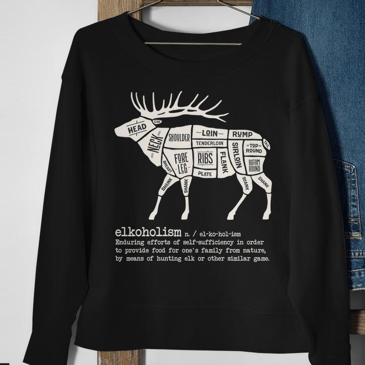 Elkoholism Elk Hunting Sweatshirt Gifts for Old Women