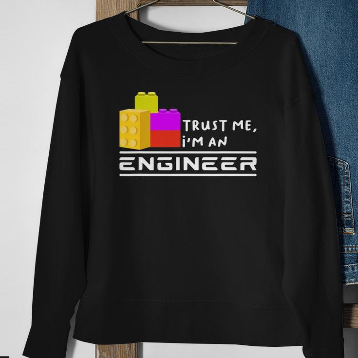 Engineer Kids Children Toy Big Building Blocks Build Builder Sweatshirt Gifts for Old Women