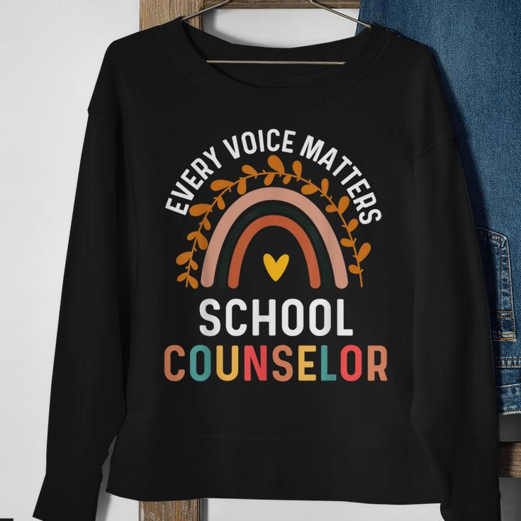 Every Voice Matters School Counselor Counseling V2 Sweatshirt Gifts for Old Women