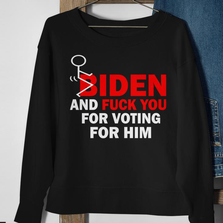 F Biden And FuK You For Voting For Him Sweatshirt Gifts for Old Women