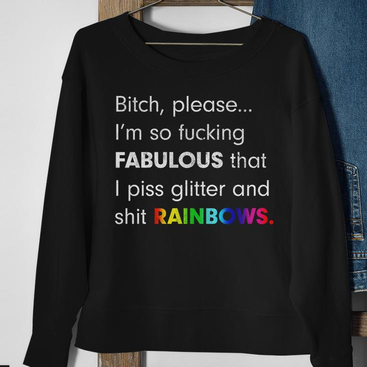 Fabulous Glitter And Rainbows Funny Gay Pride Tshirt Sweatshirt Gifts for Old Women