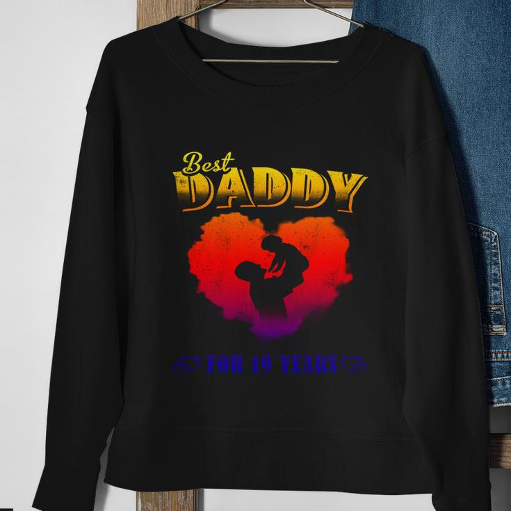 Father Baby Best Dad Daddy For 19 Years Happy Fathers Day Gift Graphic Design Printed Casual Daily Basic Sweatshirt Gifts for Old Women