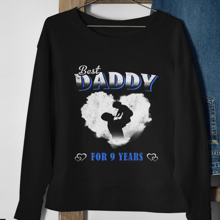 Father Baby Best Dad Daddy For 9 Years Happy Fathers Day Gift Graphic Design Printed Casual Daily Basic Sweatshirt Gifts for Old Women