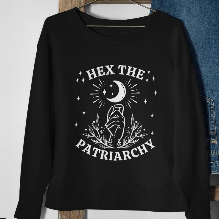 Feminist Witch Hex The Patriarchy Gift Sweatshirt Gifts for Old Women