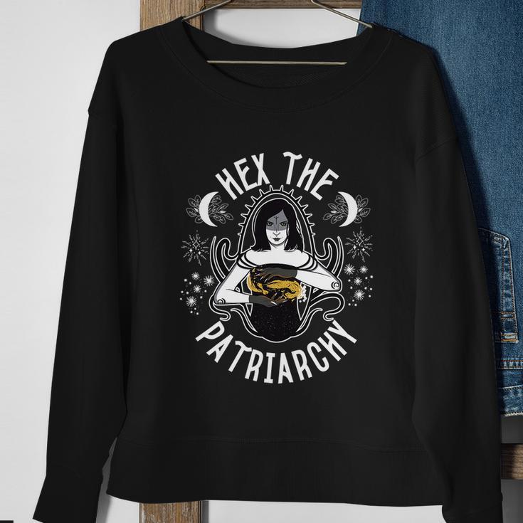 Feminist Witch Hex The Patriarchy V3 Sweatshirt Gifts for Old Women