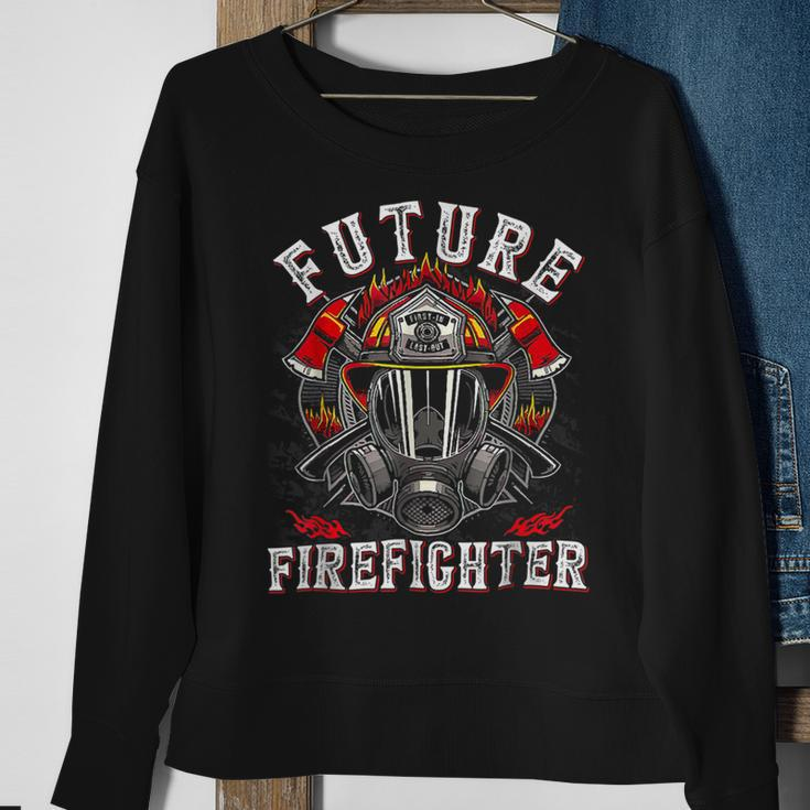 Firefighter Funny Future Firefighter Thin Red Line Firefighting Lover Sweatshirt Gifts for Old Women